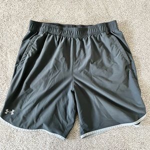 Under Armour HIIT Woven Gray Shorts. “8 inseam, XL